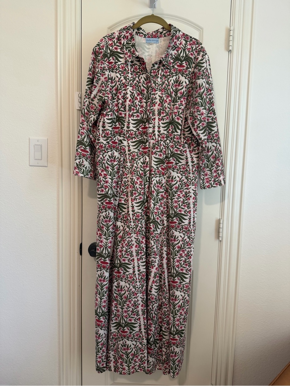 Julia Amory Shirt Dress India Block Print Mughal Jardin 3